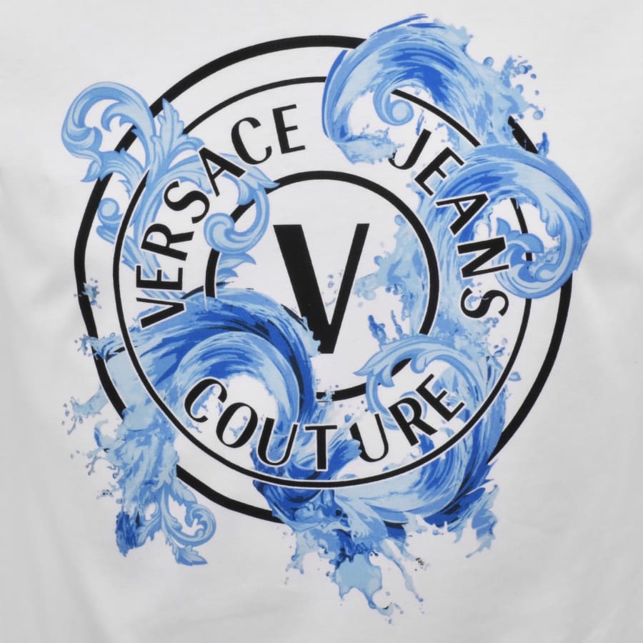 Versace Jeans Couture V Emblem T Shirt White | Mainline Menswear us